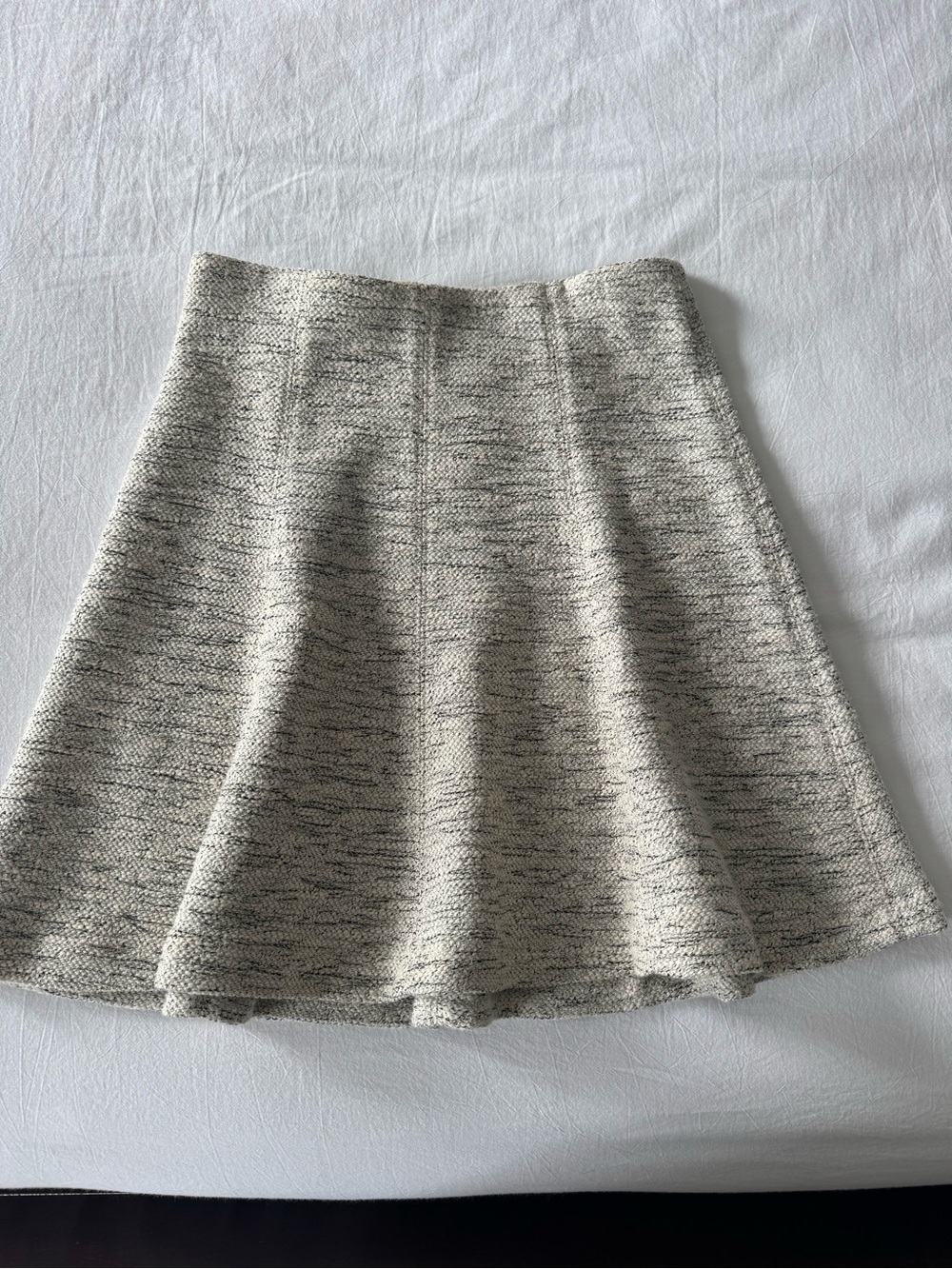 LOFT Cream Marled Circle Skirt